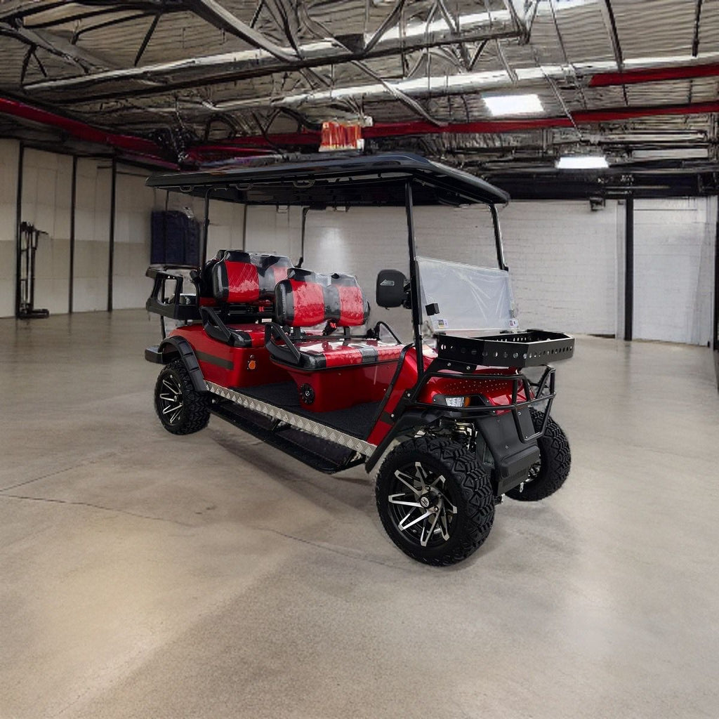 6 Seater Electric Golf Cart Commander 6 Seater TZR New Batteries included Windshield Bluetooth Stereo