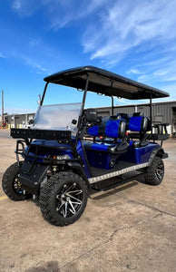 6 Seater Electric Golf Cart Commander 6 Seater TZR New Batteries included Windshield Bluetooth Stereo