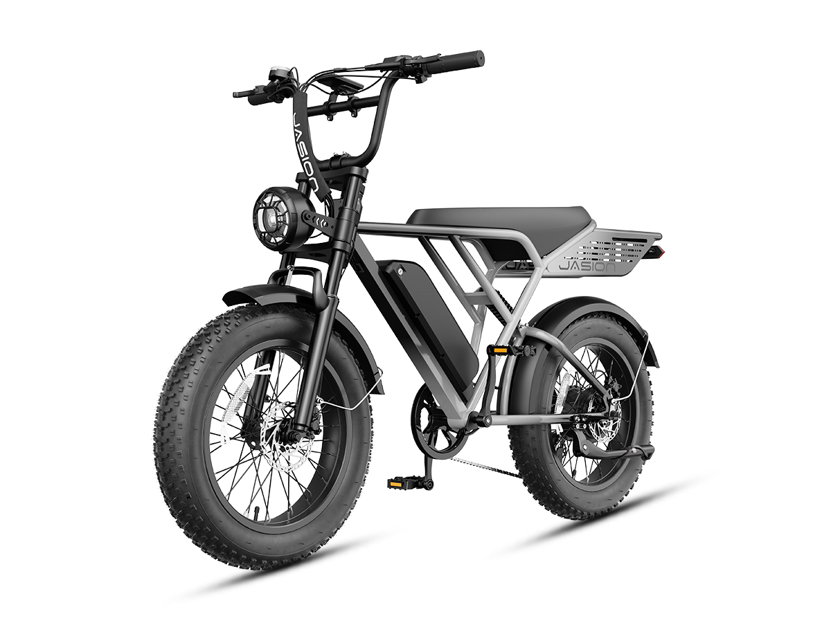 Jasion RetroVolt Pro electric bicycle in gray, view 1
