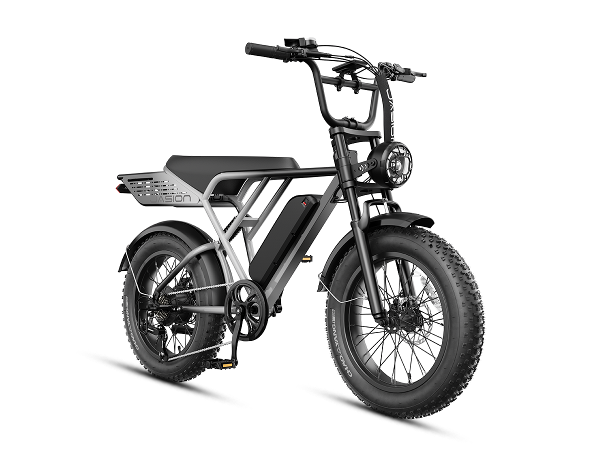 Jasion RetroVolt Pro electric bicycle in gray, view 2