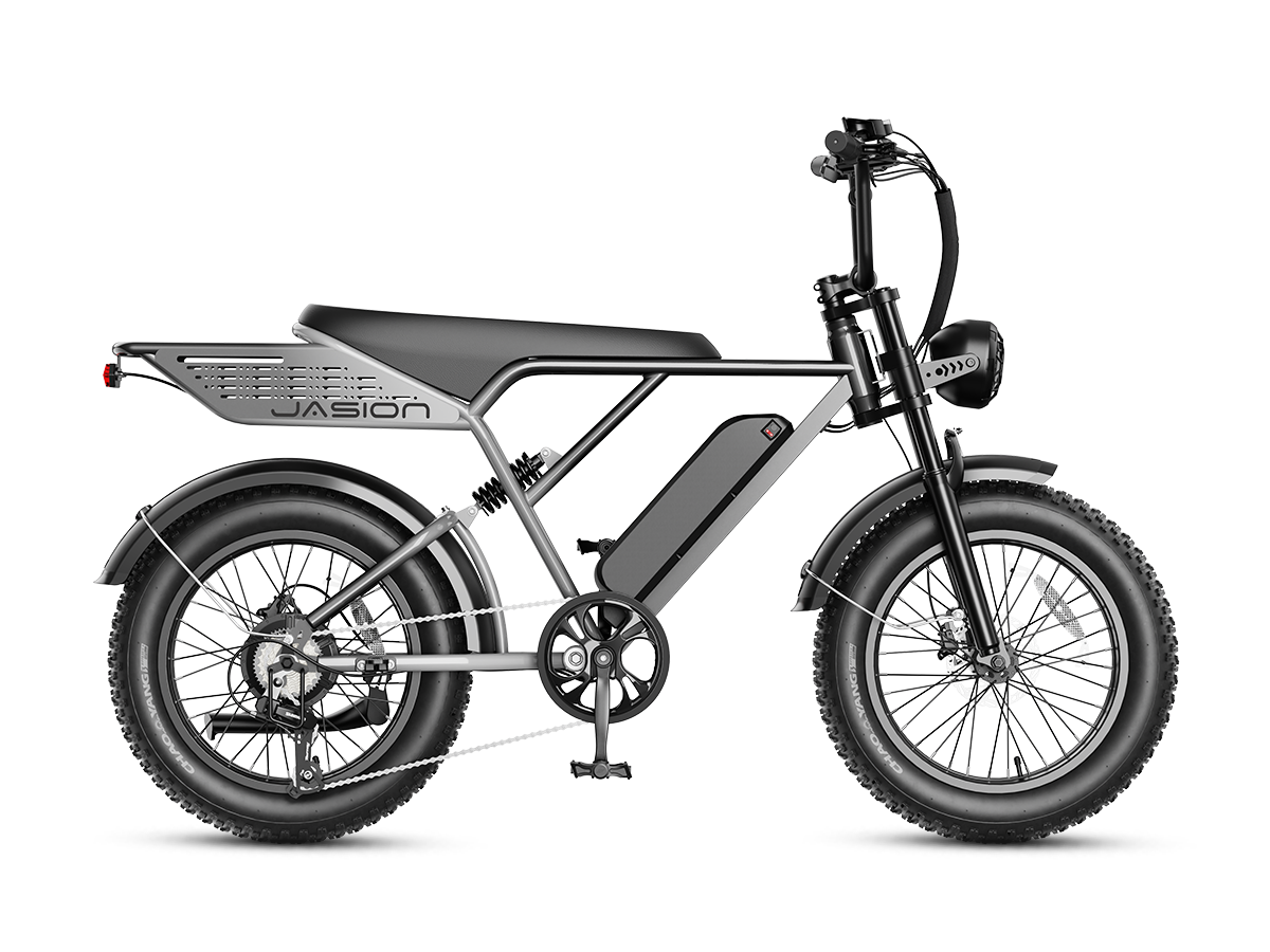Jasion RetroVolt Pro electric bicycle in gray, view 3