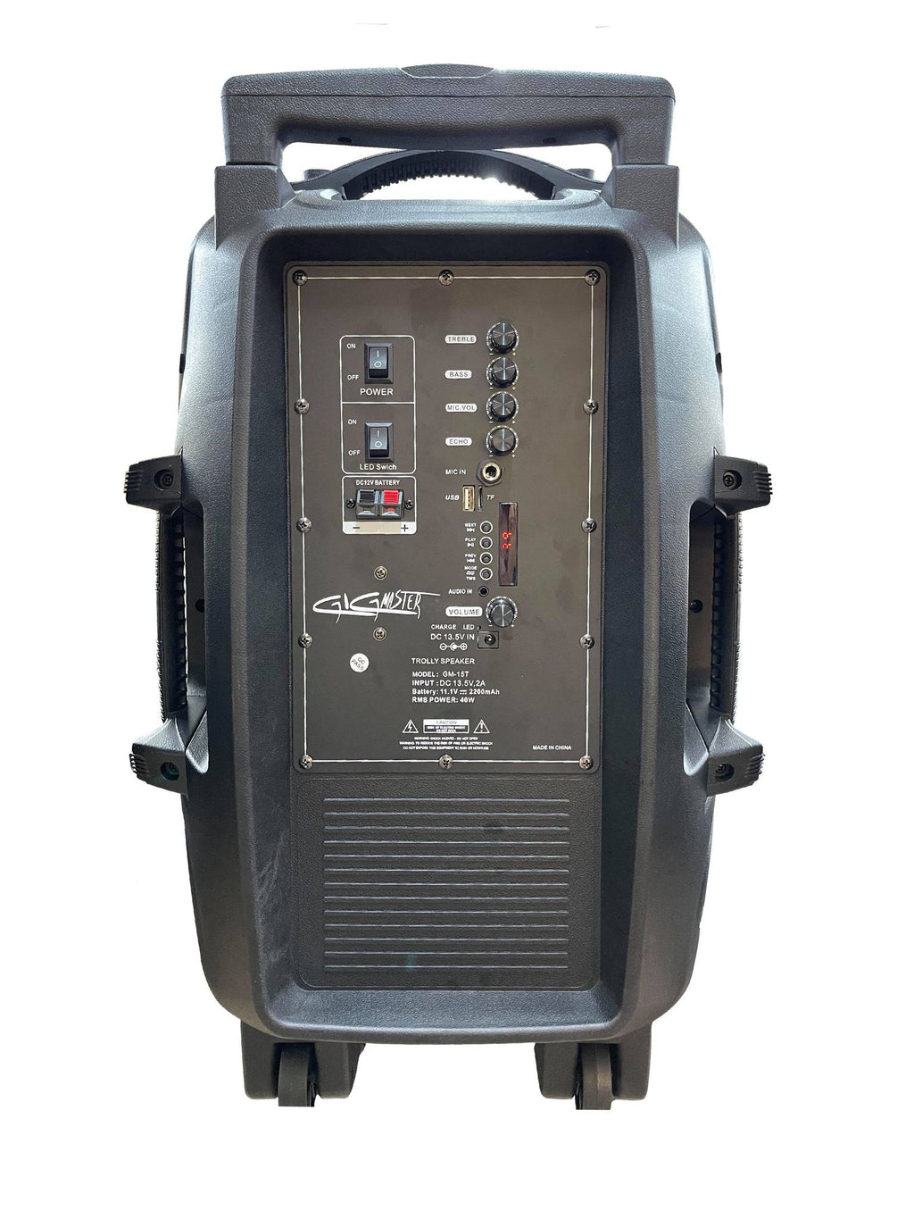 15" Portable Bluetooth Speaker TWS and Microphone Included